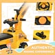 image 6 of HOMCOM 2 in 1 Kids Ride On Tractor with Buckle, for 1.5-4 Years Old, Yellow