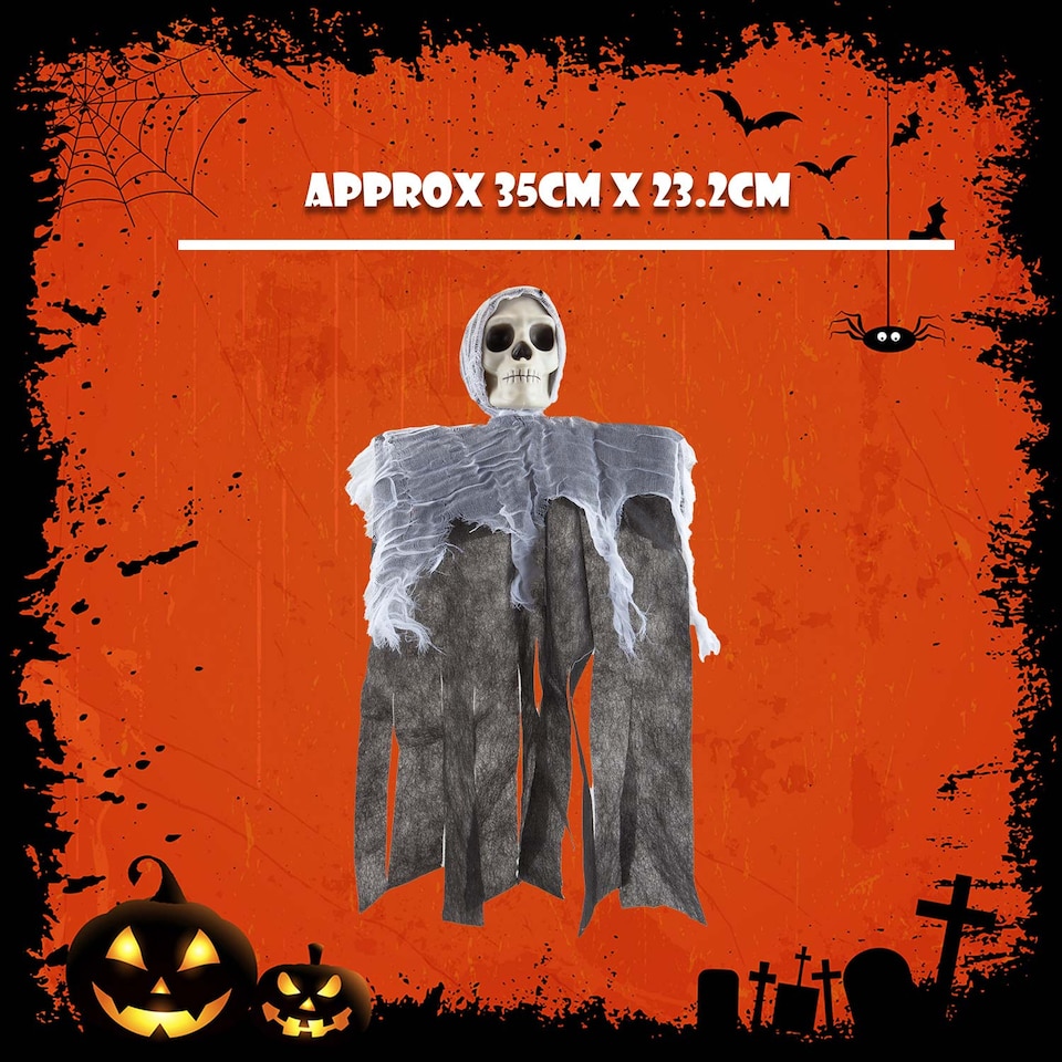 image 1 of PMS Hanging Skull Halloween Decoration - 35 x 23.2 cm