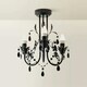 image 3 of ValueLights Odelia 3 Way Black Ceiling Light Chandelier