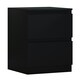 image 4 of FWStyle Carlton 2 Drawer Bedside Nightstand - Matt Black