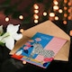 image 4 of Colourful Modern Bright Stripes Flowers Zebra Niece Birthday Card