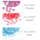 image 3 of Pack of 12 Assorted Colors Cosmetic Puff Heart Shape Glitter 7g