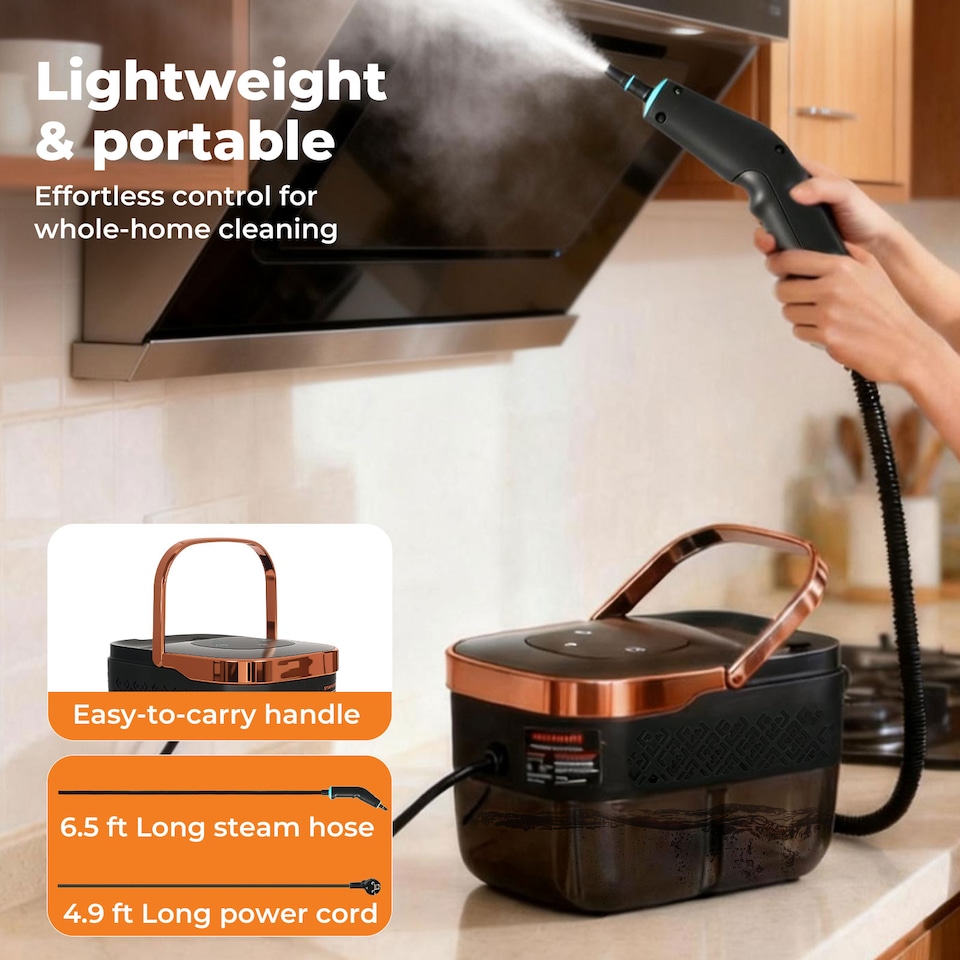 image 1 of Spector Steam Cleaner Portable Multipurpose Steamer with Tools 6 Level 1600ml
