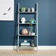 image 5 of Ladder Shelf Bookcase 3 or 5 Tier Storage Shelving Unit Display Stand Grey | 5 Tier