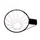 image 6 of Heavy Duty Wall Mounted Full Size Black Basketball Hoop Rim and Net