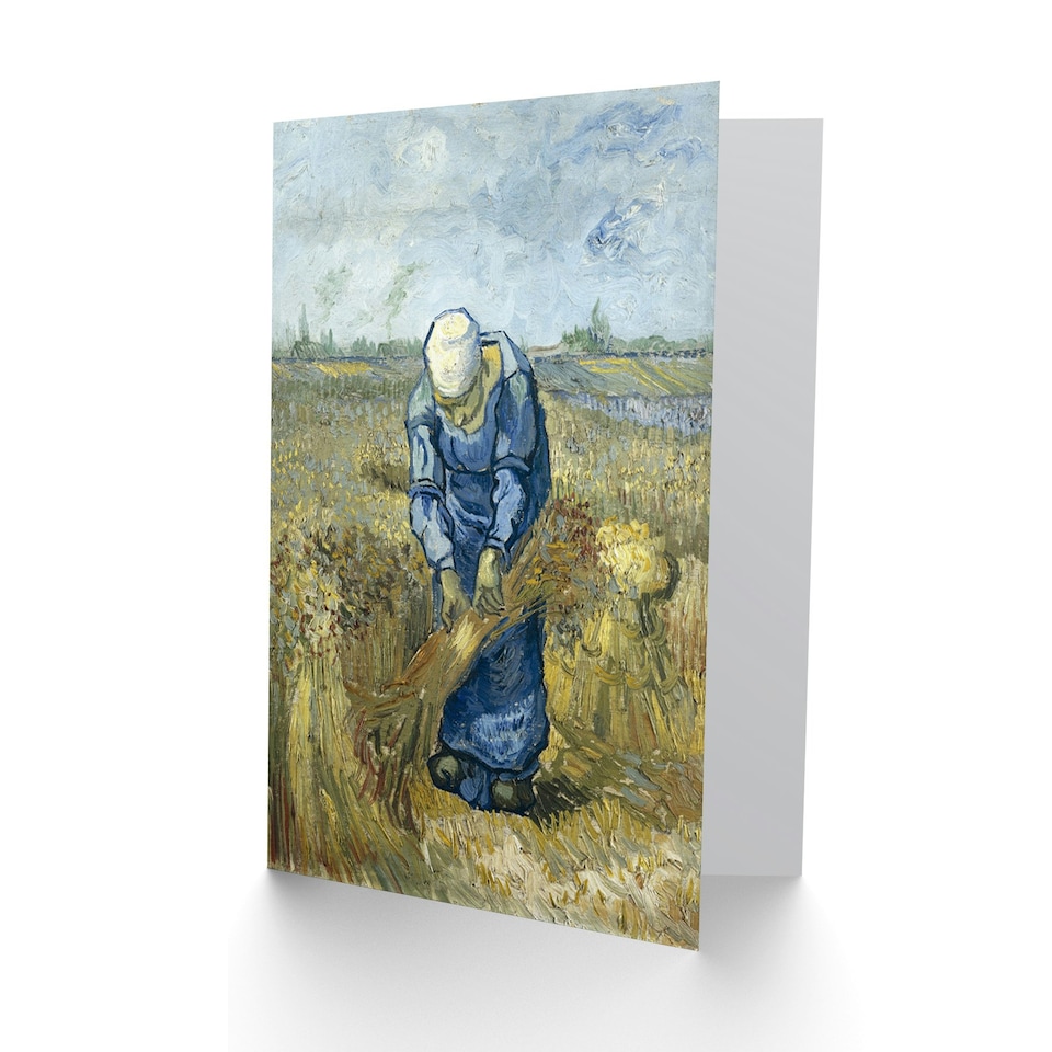 image 1 of Van Gogh Peasant Woman Binding Sheaves After Art Card