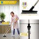 image 7 of Colour-Coded Angled Grout Brush with Handle 180° Swivel Tile & Corner Scrubber