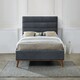 image 2 of 5ft King Size Dark Grey Soft Velvet Fabric Upholstered Bed Frame Bedstead