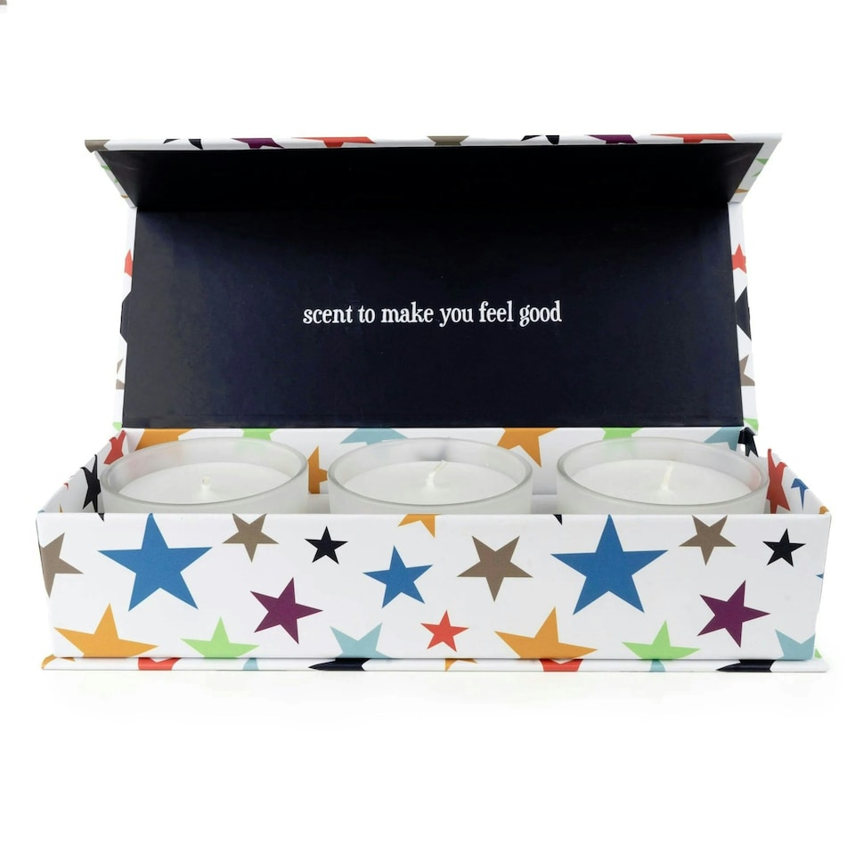 image 1 of Candlelight Congratulations Set of 3 Candles Gift Box Bright Stars | Multi | One Size | 1