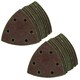 image 1 of 90mm Triangular Sanding Abrasive Discs Pads Hook Loop Backing 40 Grit 100pk