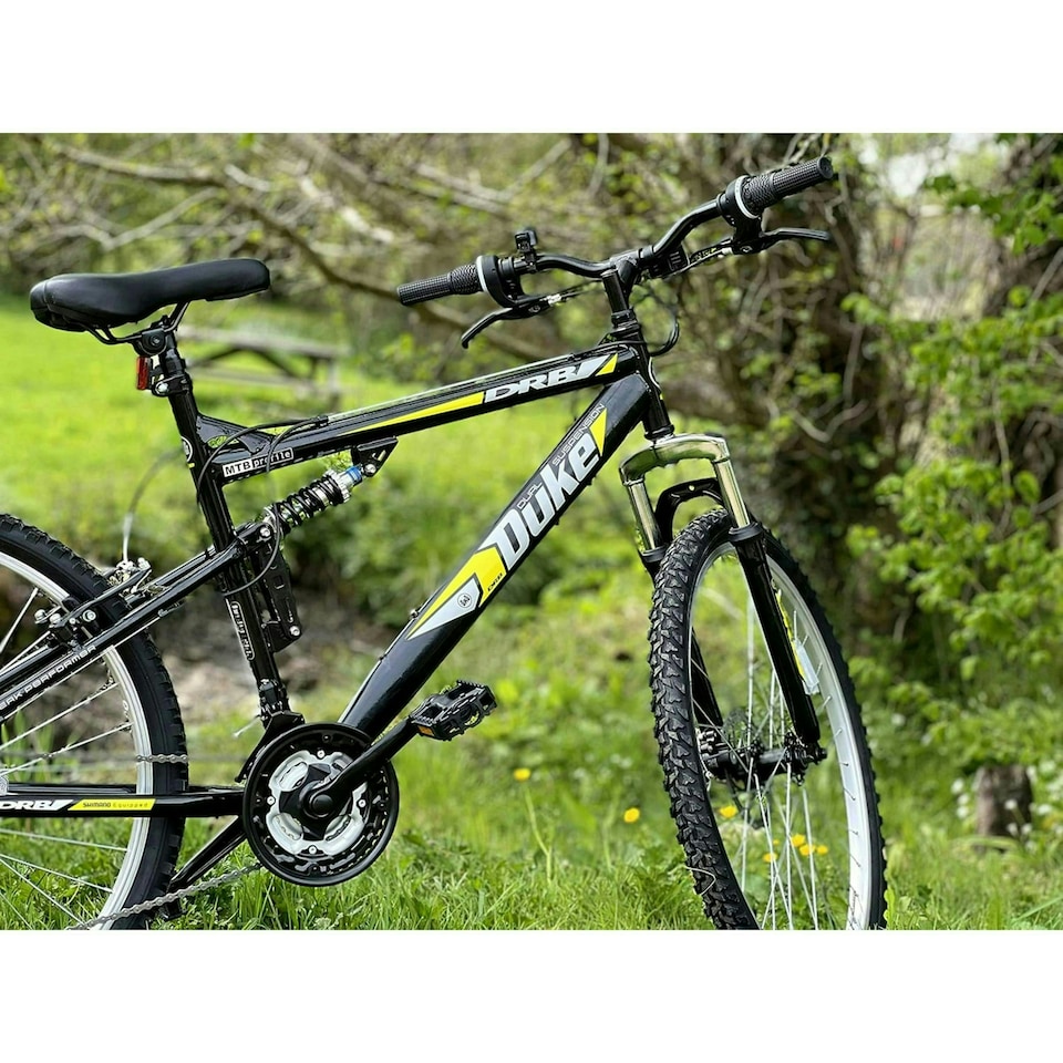 image 1 of Dallingridge Duke DS Full Suspension Mountain Bike, 26" Wheel - Black/Yellow