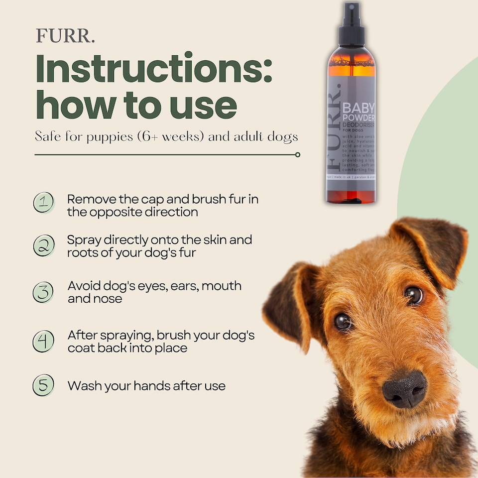 image 1 of FURR Baby Powder Dog Deodoriser Spray 250ml