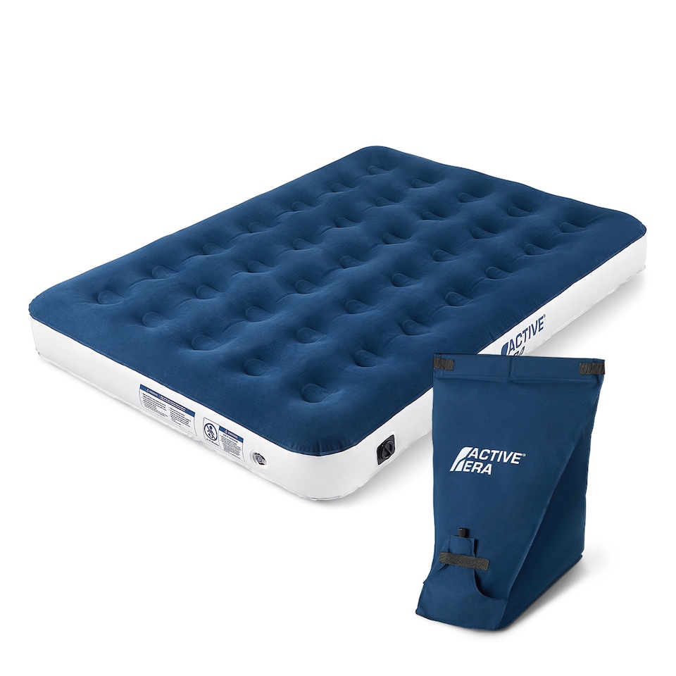 image 1 of Active Era Double Size Camping Air Bed - Navy White