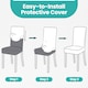image 7 of Velvet Dining Chair Covers, Spandex High-Back Chair Slipcovers - 220GSM