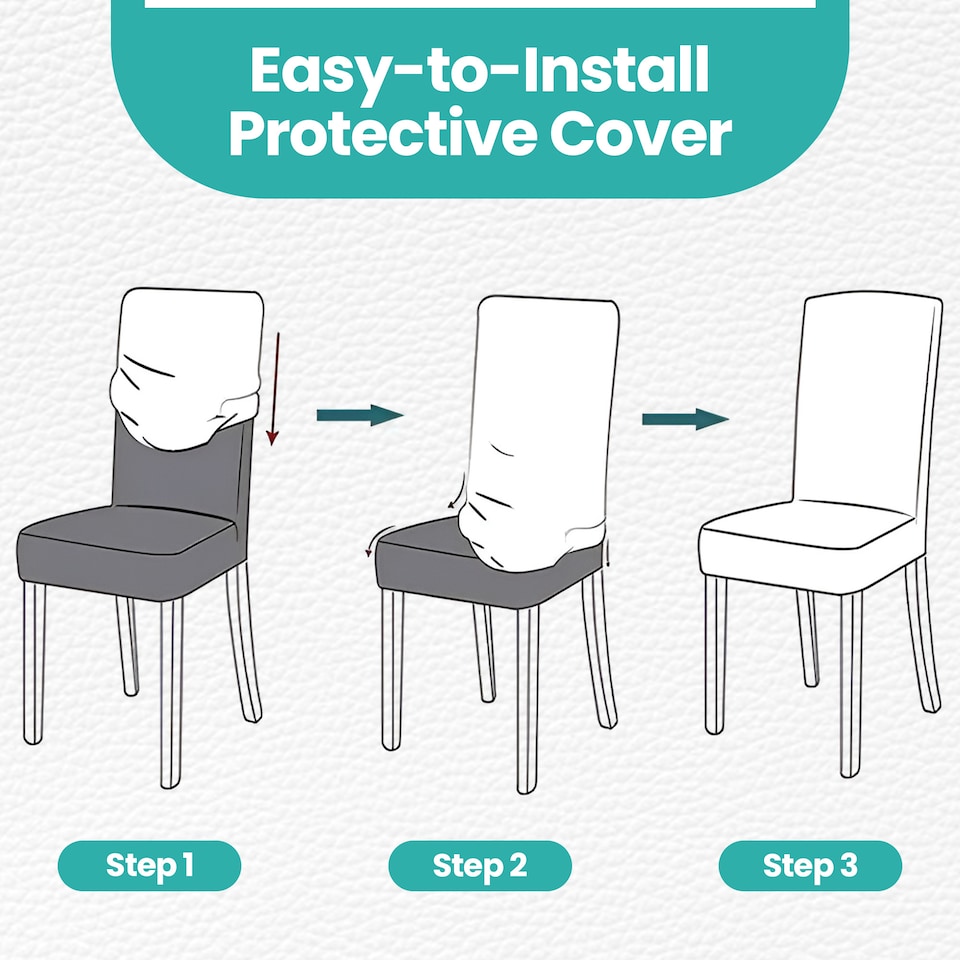 image 1 of Velvet Dining Chair Covers, Spandex High-Back Chair Slipcovers - 220GSM