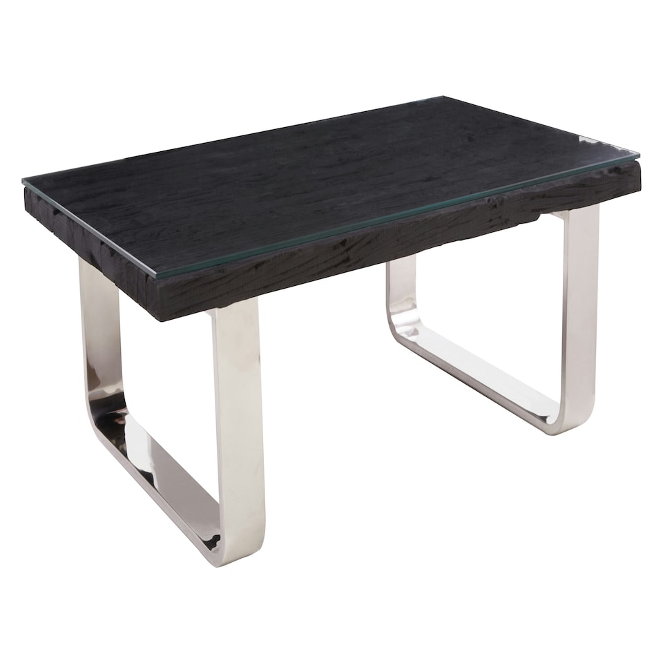 image 1 of Interiors by Premier Black U Shaped Base Coffee Table Black