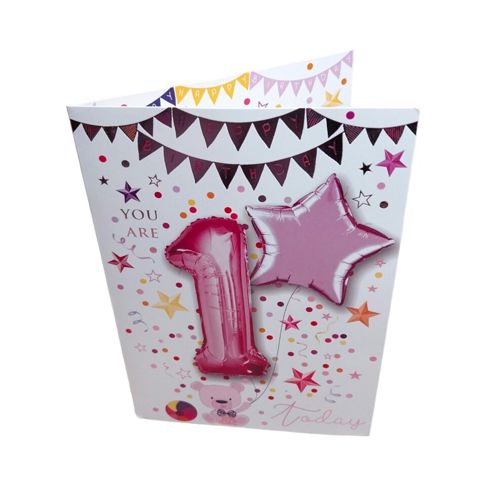 image 1 of You are 1 Girl Balloon Boutique Greeting Card