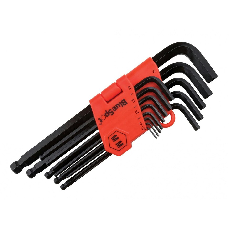 Bluespot Tools Long Arm Ball End Hexagon Key Set, 13 Piece - Multi Colour - One Size