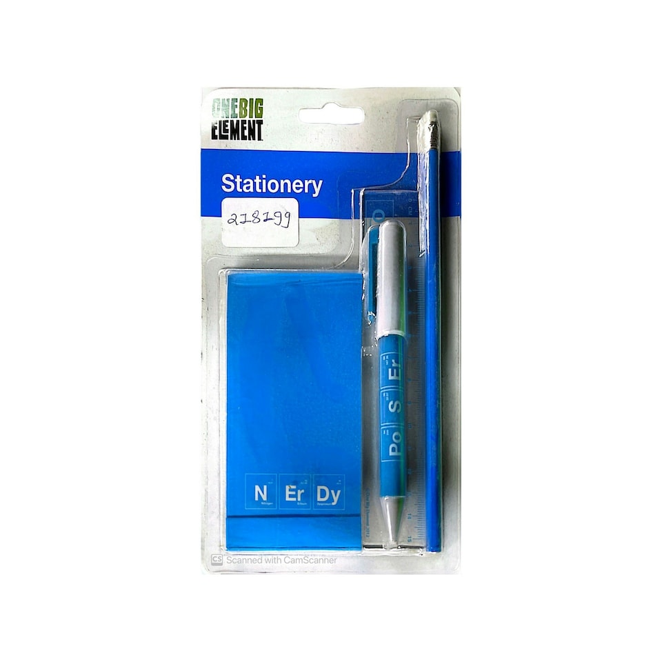 Onebig Element Stationery Set - Blue/White - One Size