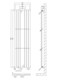 image 2 of Embrace Vertical 1 Panel Radiator & Mirror, 1800 x 499mm - Anthracite | Grey | Anthracite | 1