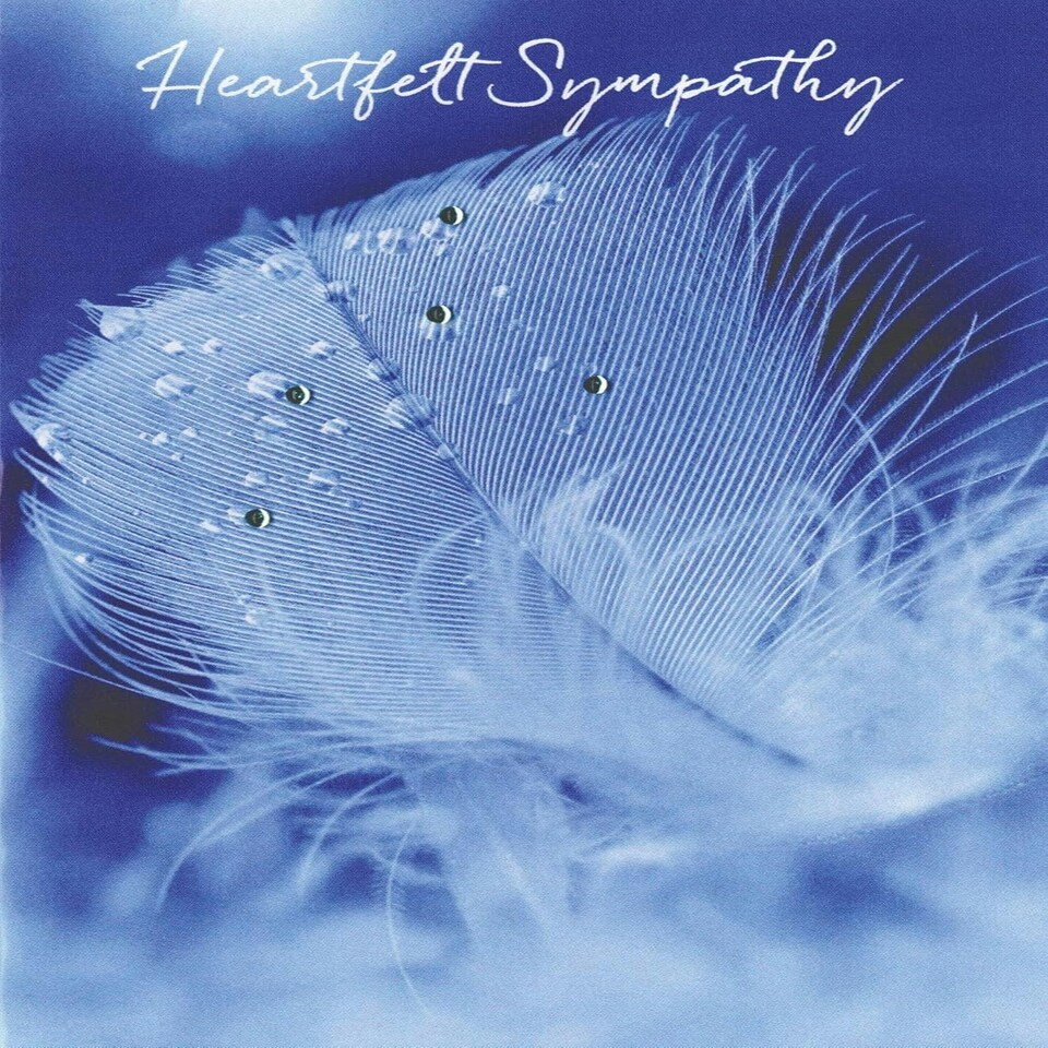 image 1 of Feather Design Heartfelt Sympathy Card