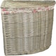 image 1 of Large Antique Wash Corner Linen Basket With Garden Rose Lining | Multi | Garden Rose