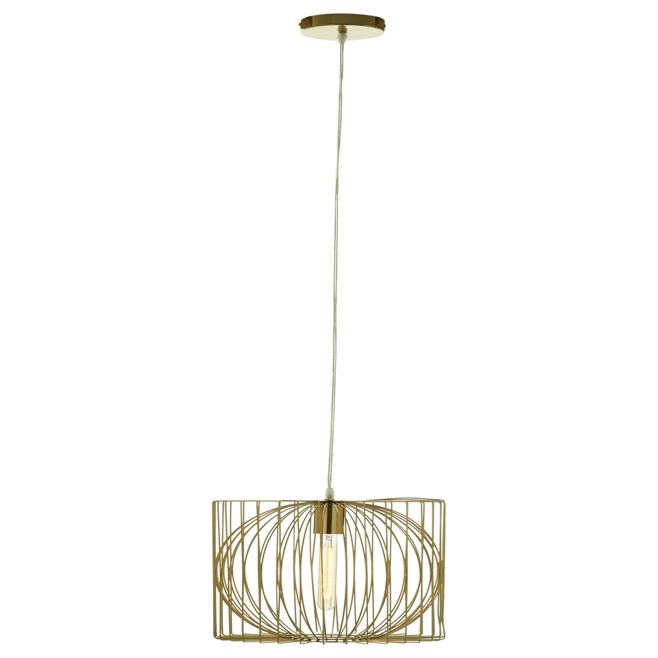image 1 of Interiors by Premier Gold Finish Pendant Lamp