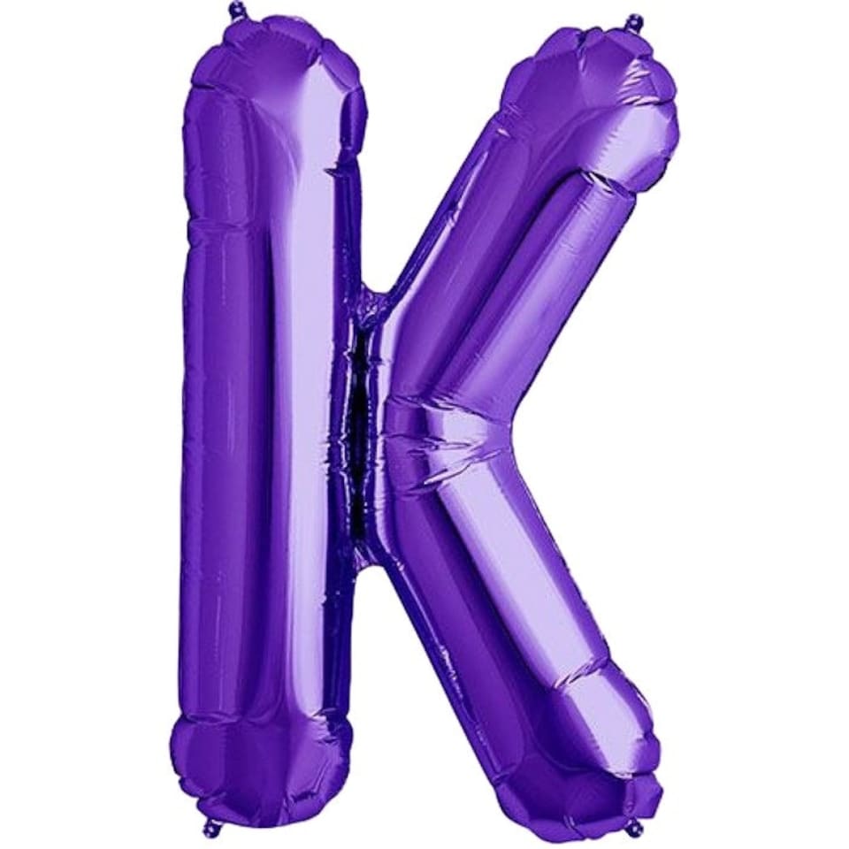 NorthStar K Letter Foil Balloon - Purple - One Size
