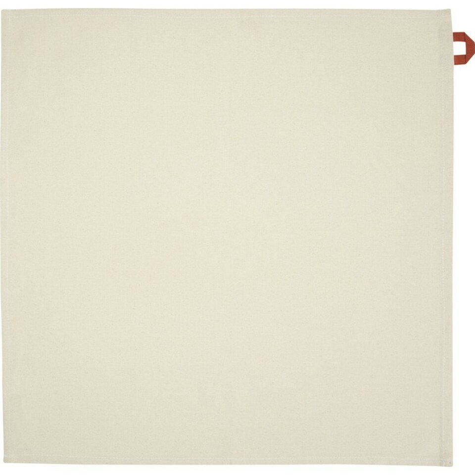 image 1 of Alora Recycled Cotton Tea Towel - Natural/Brick - One Size