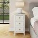 image 1 of Palma 3 Drawer Bedside Cabinet Pure White