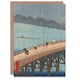 image 1 of Utagawa Hiroshige Japanese Art Card Evening Shower Ohashi Bridge