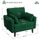 image 3 of Yaheetech Tufted Oversized Armchair Green