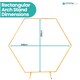 image 2 of Gold Hexagon Arch Stand Party Background Decoration, Garden Arbors - 240cm