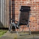 image 8 of Multi Position Garden Zero Gravity Relaxer Chair Sun Lounger in Black & Silver | Black | Black