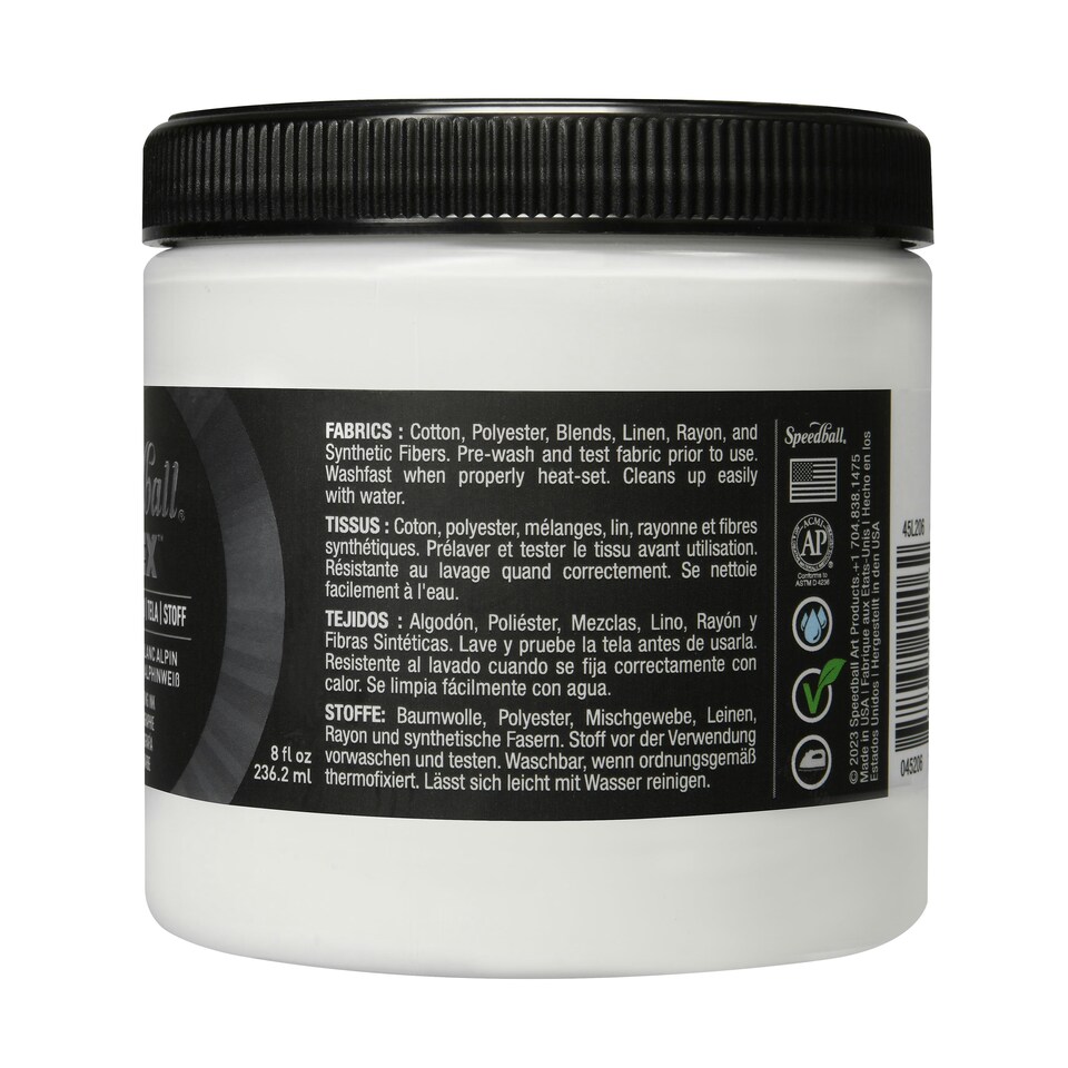 image 1 of Speedball Flex Screen Printing Fabric Ink, Alpine White, 8oz