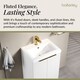 image 4 of Balterley Fluted 2-Door Floor Standing Vanity Unit with Basin & Handles | White | Satin White