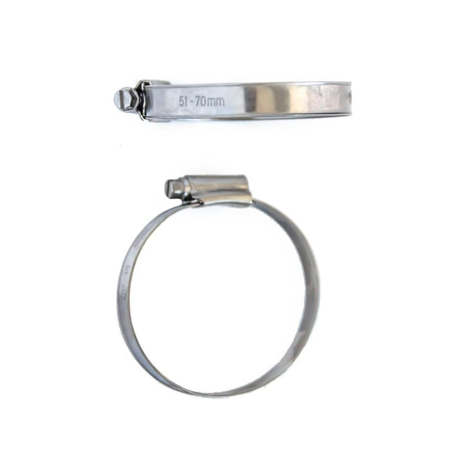 image 1 of Pisces 5 Pack 51-70mm Stainless Steel Clips for 50mm hose