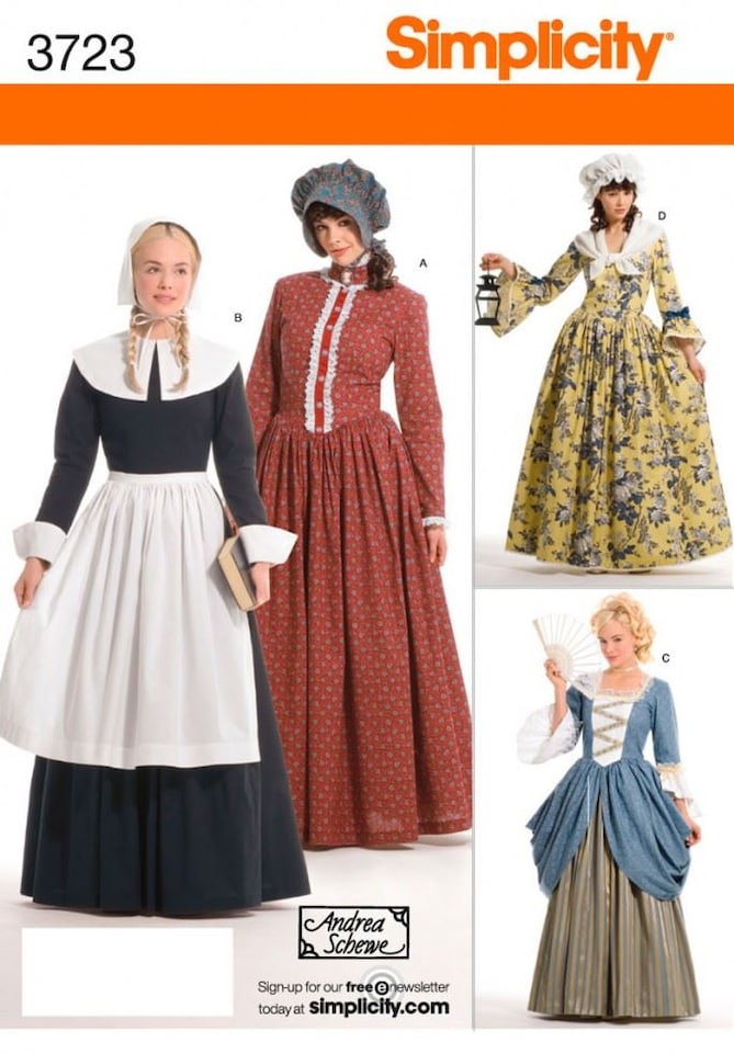 image 1 of Simplicity 3723 Paper Sewing Pattern – Women’s Costumes & Vintage Style, UK Sizes 14–16–18–20–22, Intermediate