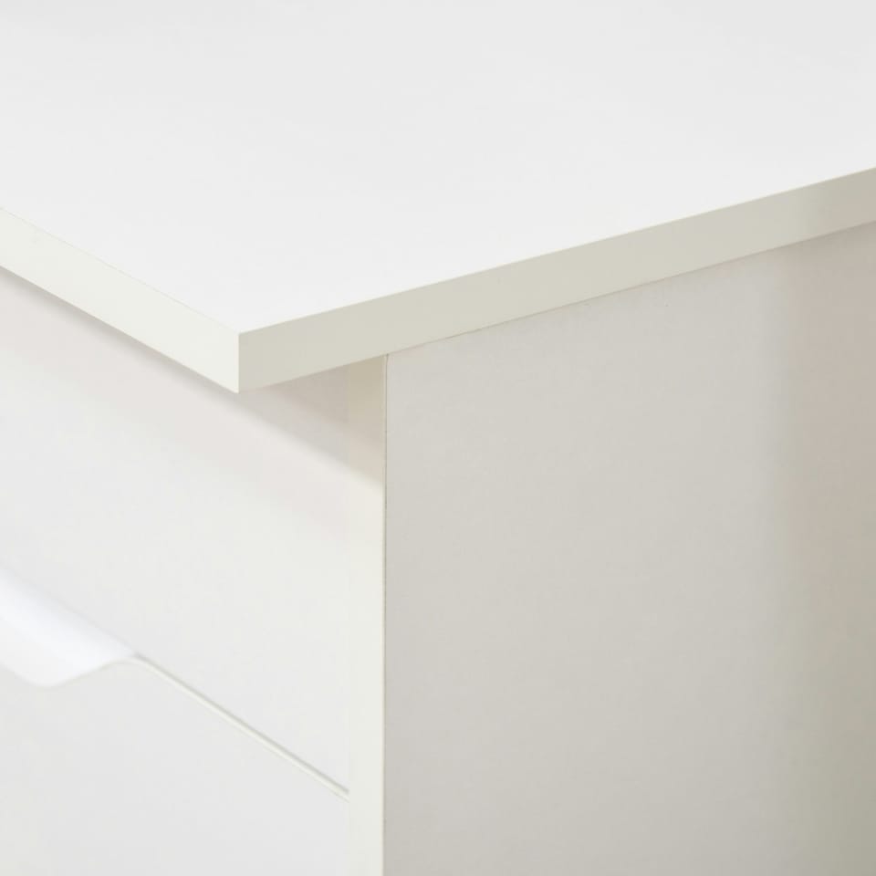 image 1 of HOMCOM Computer Desk w/ Drawers Modern Writing Workstation for Home Office