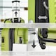 image 4 of Suitcase Set of 4 ABS Hard Shell Luggage Travel Trolley 4 Wheel Lightweight Telescopic Handle | Green | green | 1