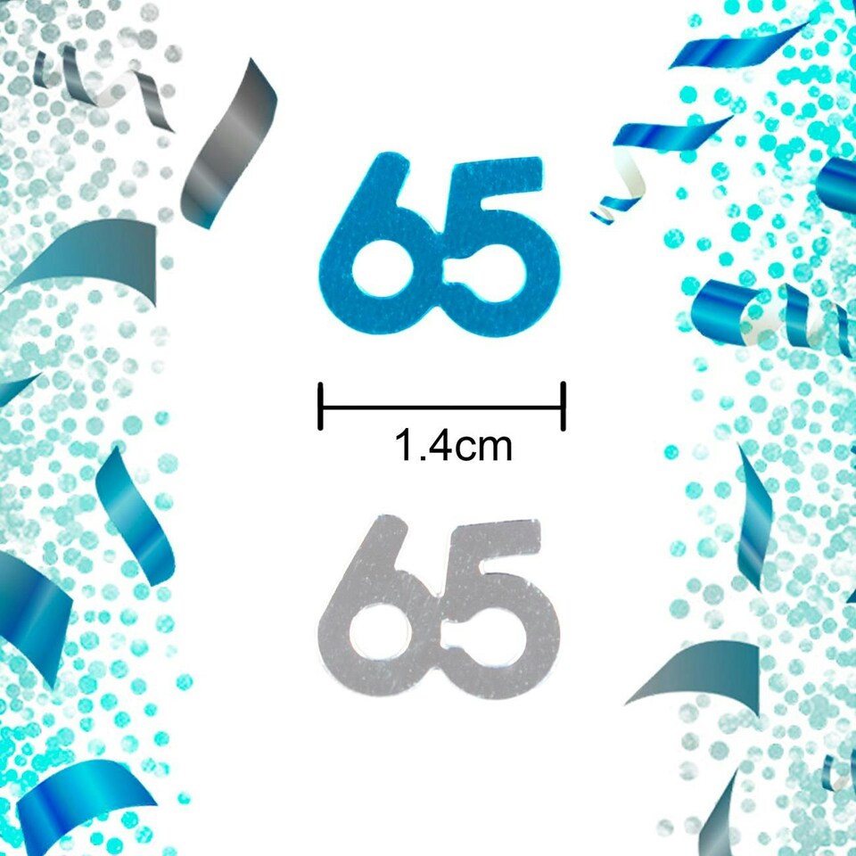 image 1 of 65th Confetti Blue/Silver - 4 Packs, 14g Each