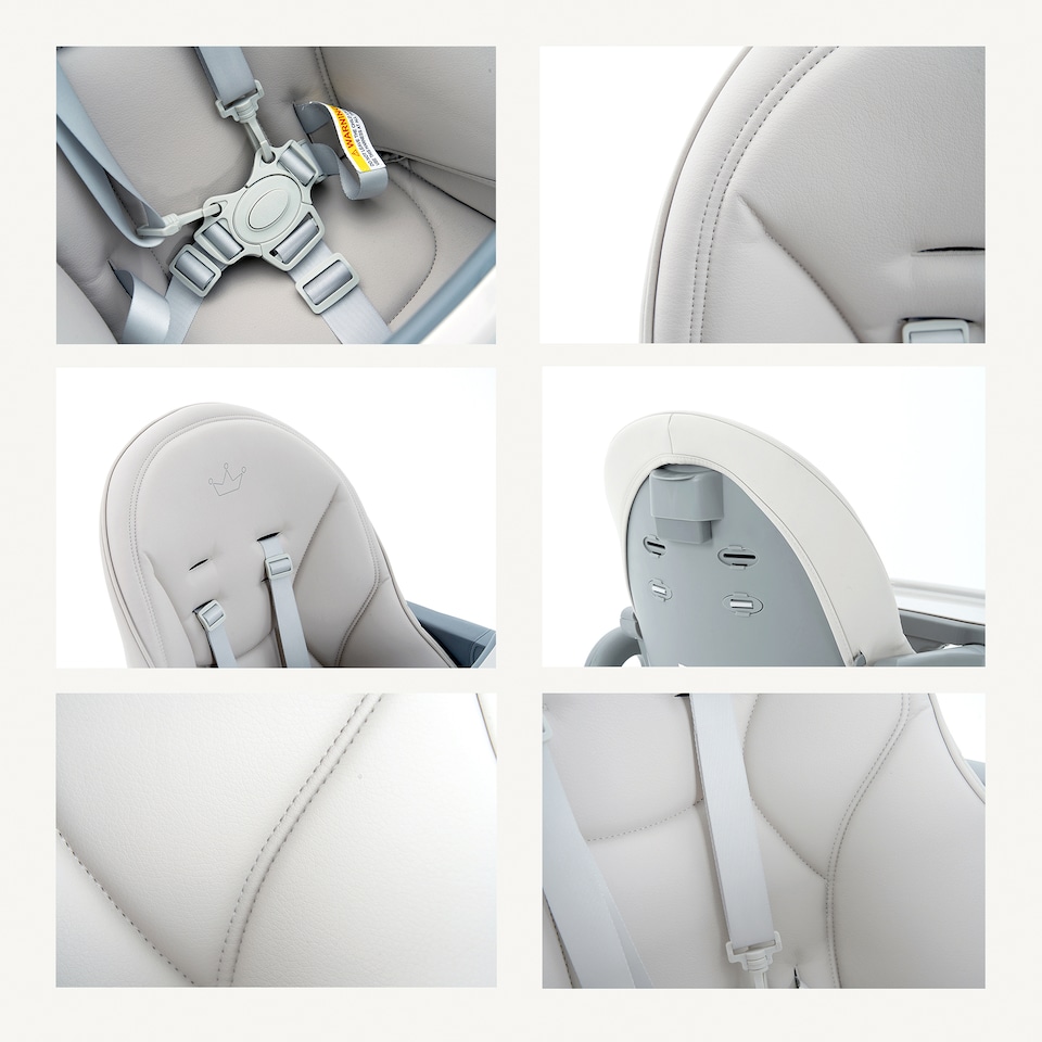 image 1 of Allis Baby Lola 2-in-1 Highchair Feeding Chair - Light Grey | Grey | Light Grey | One Size | 1