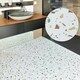 image 2 of NOVECRAFTO Vinyl Floor Tiles Self Adhesive – 12x12in Peel and Stick Flooring for Kitchen, Bathroom & Living Room – White Terrazzo Look with Flecks White | 3.72 sqm