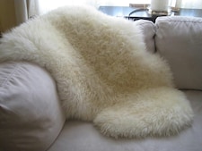 SNUGRUGS Genuine Single Pelt Sheepskin Rug | Cream | Natural | 120cm x 65cm