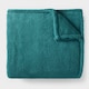 image 2 of OHS Teddy Fleece Soft Warm Plush Cosy Plain Dyed Throw Over Bed Blanket, 125x150cm | Green | Teal