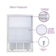 image 5 of 110cm Wide Daylight Roller Blind 165cm Drop | White | White
