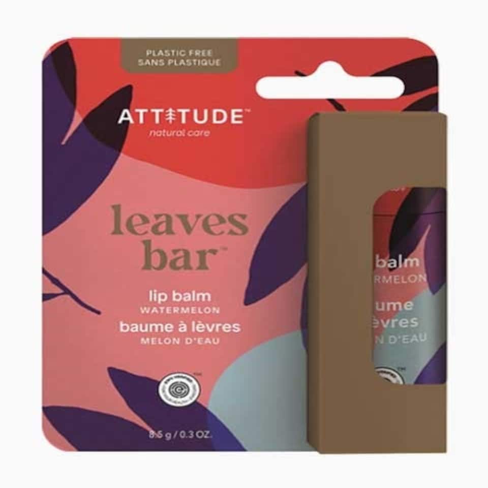 image 1 of Attitude Leaves Bar Watermelon Lip Balm