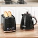 image 2 of HOMCOM Kettle and Toaster Set, 1.7L 3000W Fast Boil Jug Kettle with Auto Shut Off, 2 Slice Toaster with 7 Level Browning Controls & Crumb Tray, UK Otter Thermostat, Black