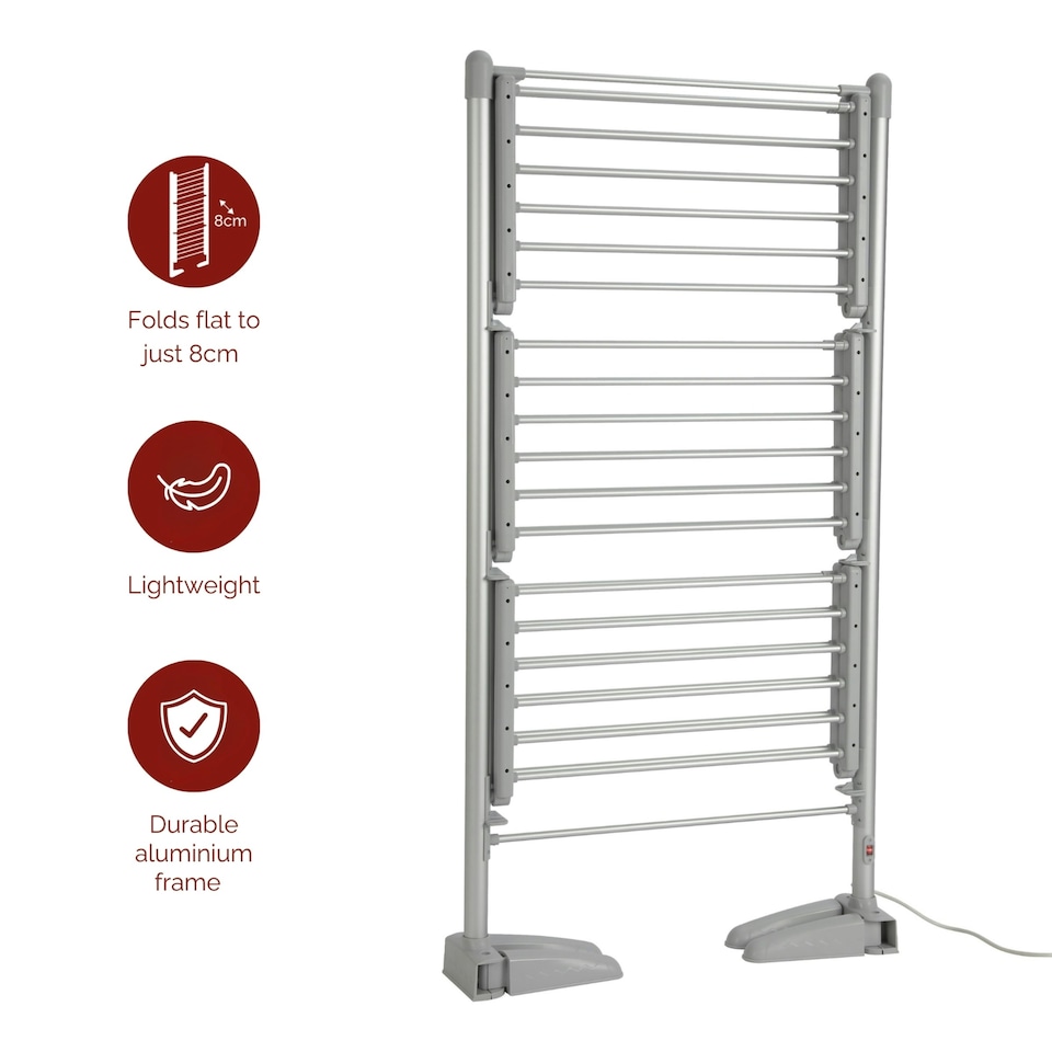 image 1 of Rediffusion 3 Tier Heated Clothes Airer