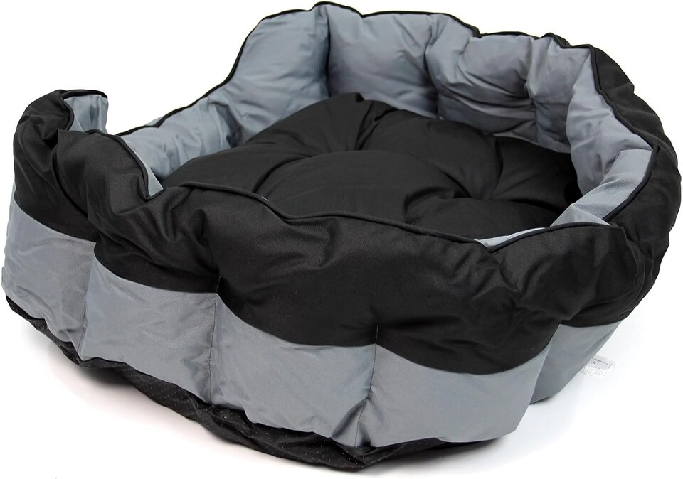 image 1 of Actiaspet Waterproof Pet Bed Reversible Cushion  Multiple Sizes (Grey/Black, Large)